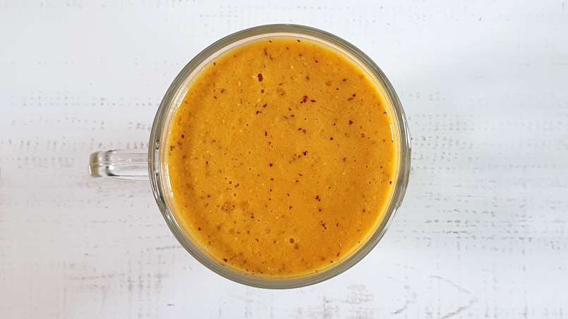Smoothie à l'argousier avec pomme, gingembre, pollen et miel, photo 4