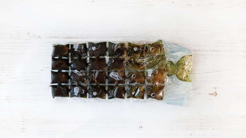 Jus d'ortie dans des sacs de glaçons, photo 8