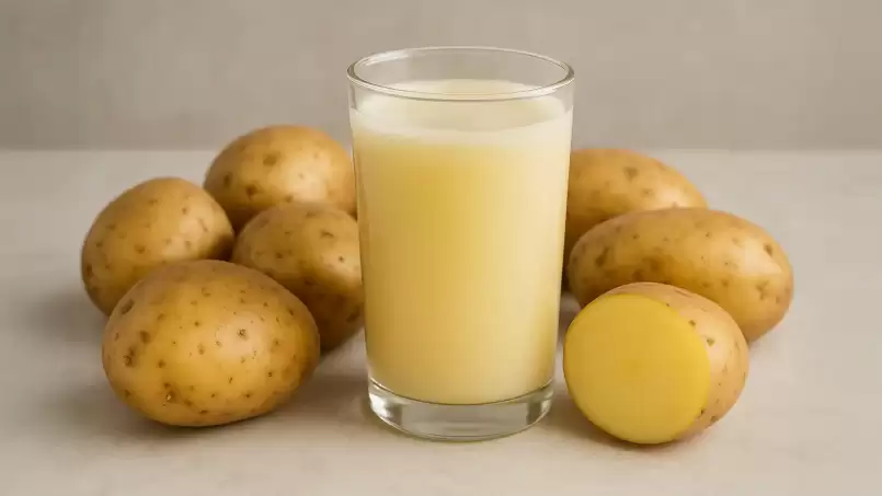 Jus de pommes de terre crues