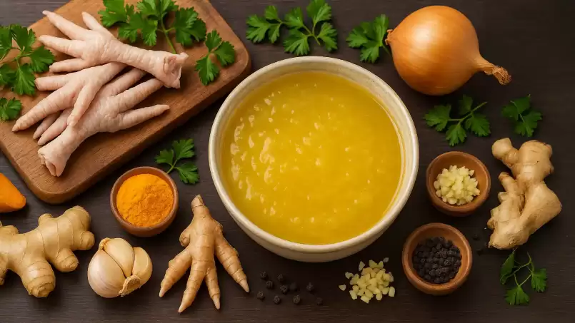 Collagène naturel de cuisses de poulet au curcuma, au gingembre et au poivre noir
