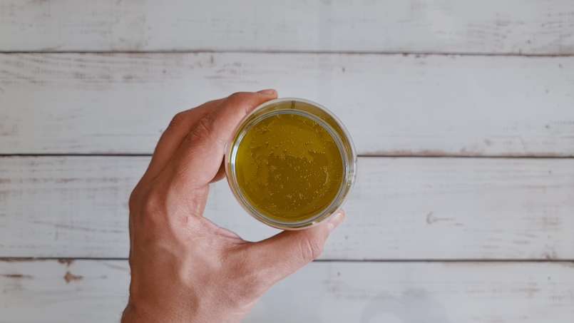 Huile d'ortie obtenue par transfert et au bain-marie, photo 16