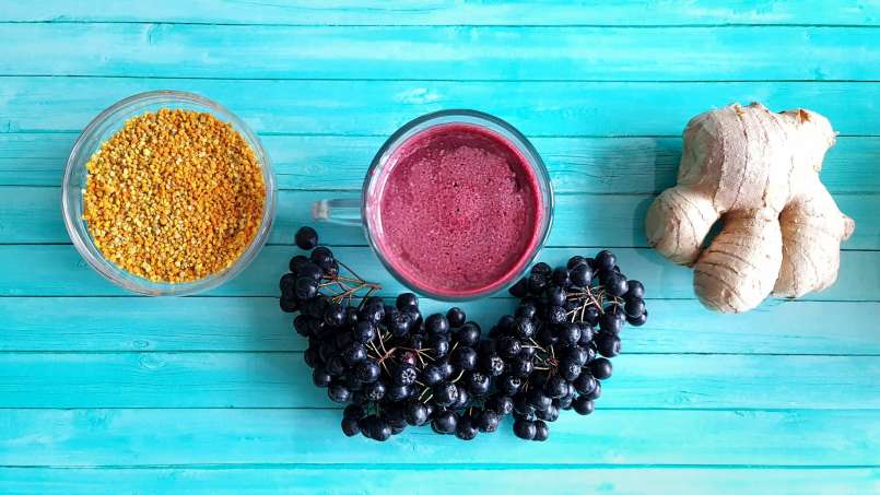 Sirop d'aronia au miel, pollen, gingembre et citron, photo 2