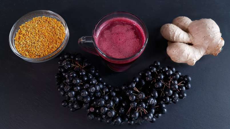 Sirop d'aronia au miel, pollen, gingembre et citron, photo 7