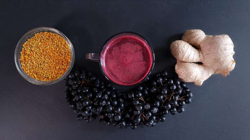 Sirop d'aronia au miel, pollen, gingembre et citron, photo 8