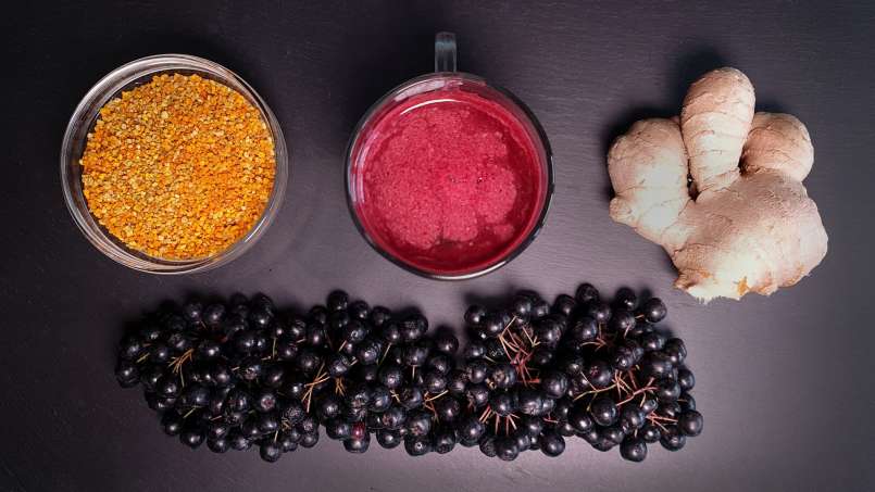 Sirop d'aronia au miel, pollen, gingembre et citron, photo 9