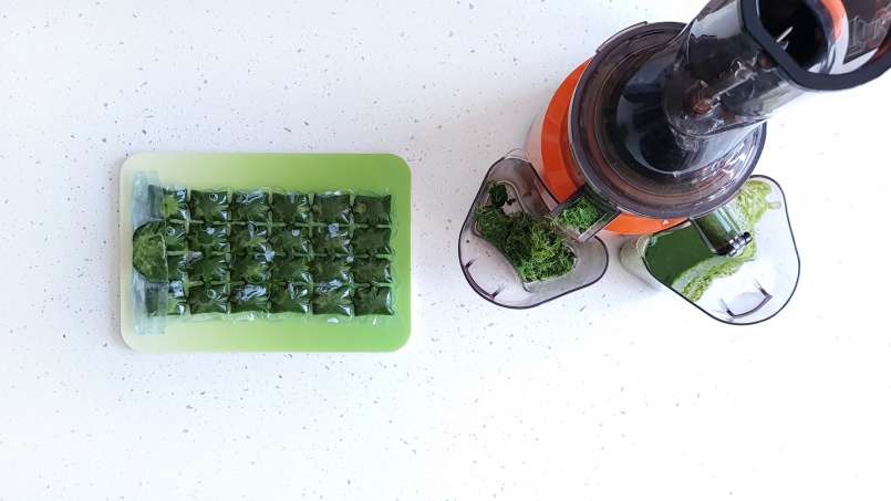 Jus de persil avec citron vert en packs de glace, photo 16