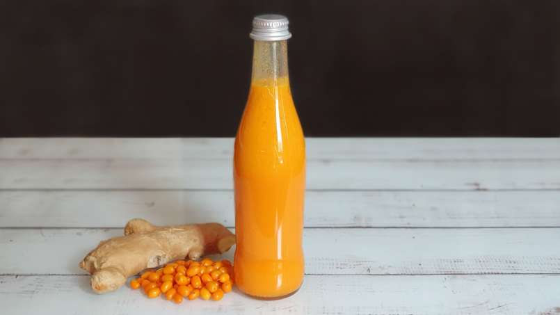 Jus d'argousier au gingembre, au citron et au miel, photo 1
