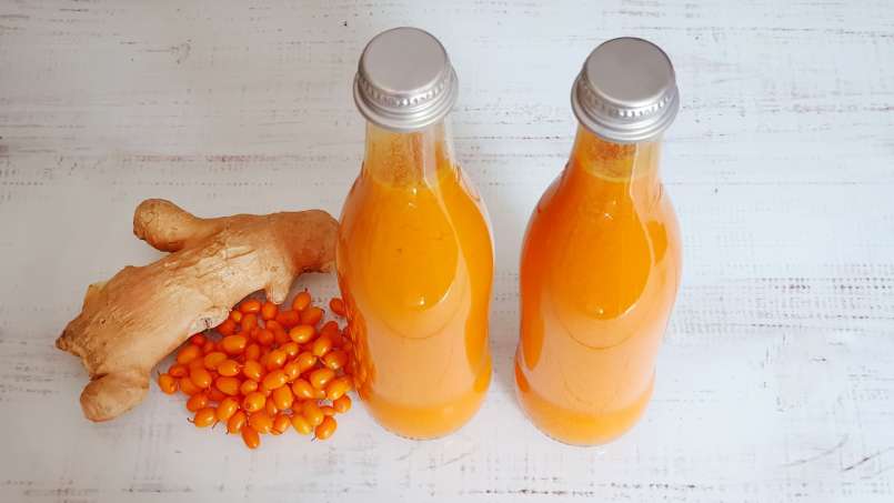 Jus d'argousier au gingembre, au citron et au miel, photo 5