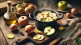 Remède contre la toux à base d'oignon, de pomme de terre et de pomme crue