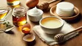 Compresses anti-cernes à base de miel et de blanc d'oeuf