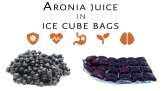Jus d'Aronia en sachets de glaçons