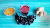 Sirop d'aronia au miel, pollen, gingembre et citron